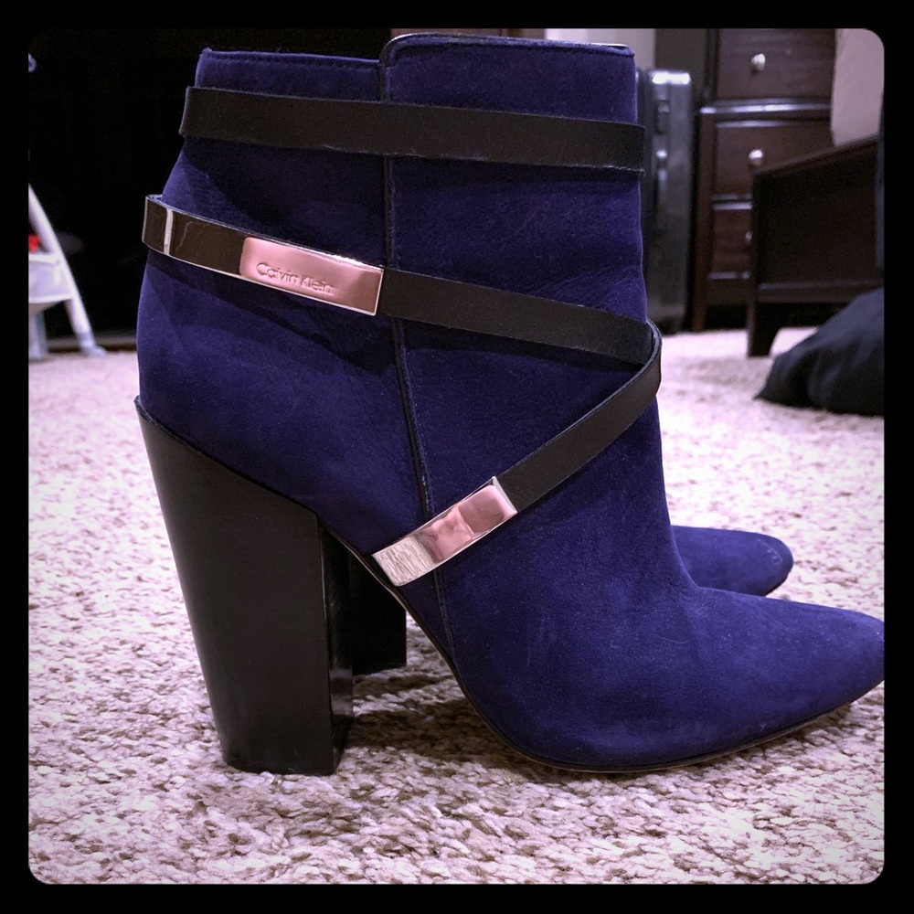 Calvin Klein Suede Booties